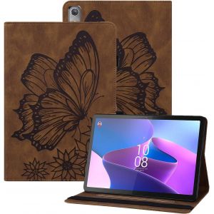 KAL-Coque Pour Lenovo Tab P11 2Rd 11.5 Pouce &Eacute;tui En Cuir Pu Avec Fentes Pour Cartes &Eacute;tui Tablette Fonction De Support Housse Lenovo Tab P11 2Rd 2023 11.5" Tb350Fu / Tb350Xu - Marron - Neuf