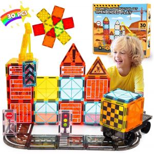 KALWL-Jouet Garcon Fille 3 4 5 6 7 8 Ans,Construction Magnetique Enfant Cadeau Fille Garcon 3-10 Ans Bloc De Construction Magn&eacute;tique Jeux Educatif 3-10 Ans Magnetic Tiles - Neuf