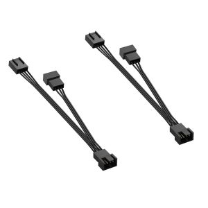 2 PCS 4 broches/3 broches PWM châssis distributeur de ventilateur câble d'extension 4 broches/3 broches 1 femelle à 2 femelles PC refroidissement distributeur d'alimentation (1 à 2) - Neuf