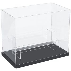 Vitrine Acrylique Transparente 3 Niveaux Petite Vitrine Pour Collection Vitrine Figurine Pour Pop Mart Labubu Vitrine Voiture Miniature Rangement Parfum (Grain De Bois, 31.5 X 18 X 25.5 Cm) - Neuf