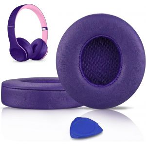 Coussinets d'oreille, Oreillettes de Remplacement pour Beats Solo 2 & Solo 3 sans Fil Casque Supra-auriculaire, Cache-Oreilles Couverts en Cuir prot&iquest;&iquest;ine, supression de Bruit Mousse &iquest;&iquest; m&iquest;&iquest;moire - Neuf
