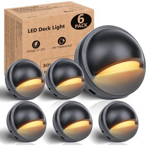 Lot De 6 Lampes Led Basse Tension Pour Terrasse, 2,5 W, Étanche Ip67, Éclairage D'accentuation Extérieur, Éclairage De Clôture, Poteau De Jardin, Couleur Chaude 2700 K, 12-36 V Ac/Dc - Neuf