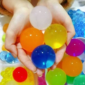Lot De 50 Perles D'eau Souples Arc-En-Ciel Pour Enfants, Jouets Sensoriels Tactiles, Decoration D'interieur - Neuf