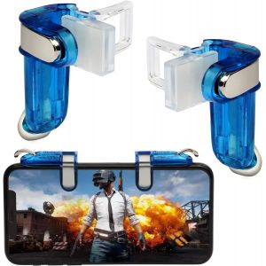 Mobile Contrôleur De Jeu, Pubg Jeu De Déclenchement Manette De Jeu Viser Et Tirer Le Bouton De Déclenchement De Téléphone Mobile De Tir Sensibles Contrôleur De Jeu Mobile Manettes De Jeu (Bleu) - Neuf