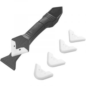 Raclette À Colle Pour Verre 2 X 3 En 1, Outils De Jointoiement, Livrée Avec Un Ensemble De 10 Joints De Culasse En Silicone De Couleur Blanche Pour Une Utilisation Dans La Cuisine Et La Salle De Bain - Neuf