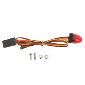 Voiture RC Lumière d'alarme 5 modes de lumière haute simulation ronde compacte 10x15mm LED lumière d'avertissement pour voiture RC 1/10 rouge - Neuf