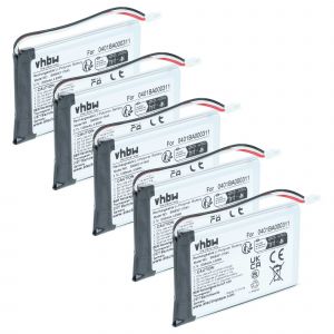 vhbw 5x Batterie compatible avec Elca MITO-VETTA, MAGO-EVO, EVO, VETTA t&eacute;l&eacute;commande remote control (1250mAh, 3,7V, Li-polym&egrave;re) - Neuf