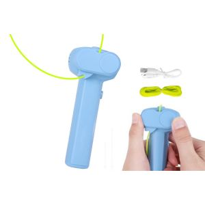 Lanceur de ficelle &agrave; vitesse r&eacute;glable, jouet anti-stress avec boucle - Bleu - Neuf