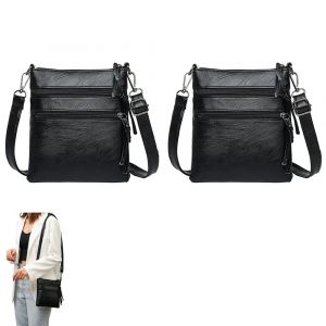 Sac bandouli&egrave;re pour t&eacute;l&eacute;phone portable avec poches zipp&eacute;es et bandouli&egrave;re amovible - Neuf