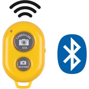 Kalanka-Télécommande Bluetooth Compatible Avec Iphone Android Smartphone Ios Samsung Caméra Sans Fil Jaune Pour Monopode Selfie Stick - Neuf