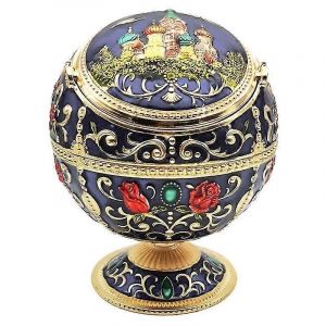 Cendrier coupe-vent vintage en alliage de zinc fantaisie cadeau cendrier rangement pour salon - Neuf