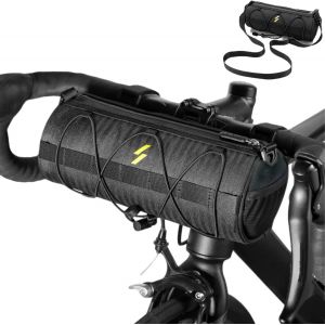 Sac De Guidon Vélo,2.4l Sacoche Cadre Imperméable,Pochette Vélo Route Avec Bandoulière Amovible,Multifonctionne Étanche Sac Avant,Sac De Rangement Pour Vtt,Voyage,Accessoires De Cyclisme,Noir - Neuf