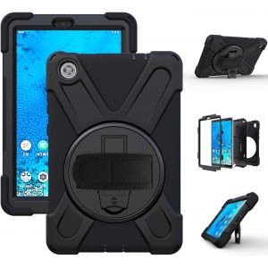 Kalws-Coque Antichoc Pour Lenovo Tab M8 8"" Tb-8505f Tb-8505x,Housse De Protection Robuste À Rotation Avec Support Fonction Et Dragonne Pour Lenovo Tab M8 8"" Tb-8505f Tb-8505x (Noir) - Neuf