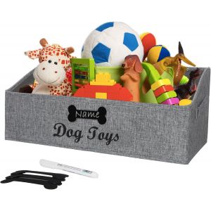 Apt-Grand Panier De Rangement Pourjouets Pour Chien,Pliable Bo&icirc;te &Agrave; Jouets Pour Chiens, Tissu Trap&egrave;ze Panier Chien-Personnalis&eacute;-Pour Jouets Et Accessoires Pour Chien-Gris - Neuf