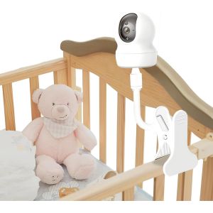 Kalanka-Support De Moniteur Pour Babyphone Avec Connexion &Agrave; Vis 1/4 Compatible Avec Hellobaby Hb65, Hb6550, Hb6558, Hb66, Hb248, Clip R&eacute;glable Pour Lit Et Mur Pour Cam&eacute;ra De B&eacute;b&eacute;, Aucune Outil Requis - Neuf