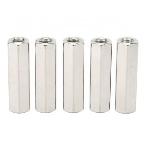 XYONG Lot de 5 ecrous de couplage hexagonaux argentes M10, antirouille, 6 cotes, en acier inoxydable, pour l'entretien - Neuf