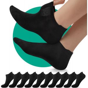 10 Paires Chaussette Basses Homme Femme,Coton Courtes Chaussettes De Sport,Respirant Anti Transpiration Antiderapante Socquettes Running Unisexe.[C1690] - Neuf