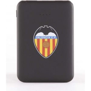Hui-Valencia Club De Futbol-Batterie Externe Pour Téléphone Portable-Entrée Type C Et Micro Usb-Sortie Usb-Compact Avec Pilote Lumineux-2 À 3 Charges Complètes-Produit Officiel De L'equipe - Neuf