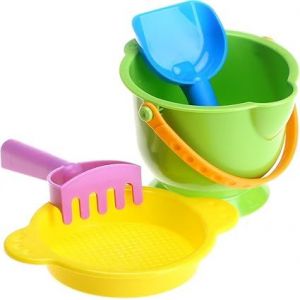 Ensemble De 4 Jouets De Plage Pour Enfants De 2 À 6 Ans, Et Un Outil Pour Creuser Le Sable Pour Bébé, Jeu De Bord De Mer, Petit Seau, Pelle, Sable Qui Fuit, Attrape La Mer - Neuf