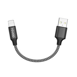 Câble Iphone Court 15cm Chargeur Iphone,[Certifié Mfi] Nylon Cable Lightning Charge Rapide Compatible Avec Iphone 13 12 11 Pro Max Mini Xr Xs X 8 7 6 Plus 6s 6 Se 5 5s 5c- Noir - Neuf