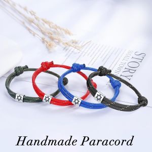 Kalanka-Bracelet Nautique Homme Femme | Etoile De David Arbre De Vie Viking Celtique Argent 925 Paracorde Bracelet R&eacute;glable Pour Gar&ccedil;on | Surf Bijoux Yoga Amulette Cadeau - Neuf