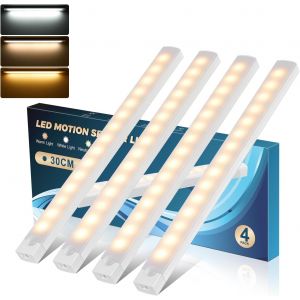 Lampe Led Sous Meuble De Cuisine À Intensité Variable Avec Détecteur De Mouvement, Veilleuse Avec Batterie Pour Armoire, Cuisine, Escalier - Neuf