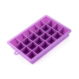Bac À Glaçons En Silicone Violet Avec Couvercle Boîte Carrée Moule Alimentaire Auxiliaire - Neuf