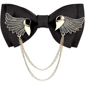 Vintage Noeud Papillon Pour Les Hommes D'or Et De M&eacute;taux Ailes De La Cha&icirc;ne Pr&eacute; Li&eacute;e Bowties R&eacute;glable Partie De Banquet De Mariage Bow Tie De No&euml;l - Neuf