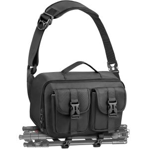 Sac &agrave; bandouli&egrave;re l&eacute;ger pour appareil photo SLR/DSLR avec support pour tr&eacute;pied,sac &agrave; bandouli&egrave;re &eacute;tanche pour photographes (noir) - Neuf