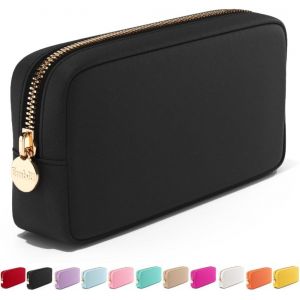 Trousse De Maquillage - Trousse De Voyage - Trousse De Toilette Mignonne - En Nylon - Avec Fermeture &Eacute;clair - Rose Et Noir - Sac De Rangement Pour Cosm&eacute;tiques - Mini - S - L - Femme - Neuf