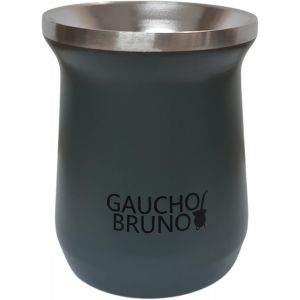 - Kit industriel en acier inoxydable pour boire du Yerba Mate, une paille Bombilla et 1 litre facile &agrave; nettoyer | Confortable &agrave; tenir | Chaud plus longtemps, noir - Neuf