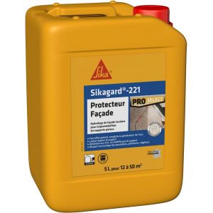 MEVRONISSHOP-Hydrofuge imperméabilisant façade et mur - Sikagard 221 Protecteur Façade - Améliore la résistance aux salissures - Multisupports - Application facile - Prêt à l'emploi - Pour 12 à 50m2- - Neuf
