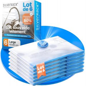 TIANYI-Sacs de Rangement sous Vide pour V&ecirc;tements [6 Pi&egrave;ces] de Taille (60x80 cm) - Sans BPA - Sacs de Rangement sous Vide pour V&ecirc;tements - pour &Eacute;conomiser de l'Espace - Neuf