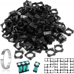 200 Pi&egrave;ces Li-ION Support de Batterie, Support de Batterie Cylindrique en Plastique avec 2m Bande de Nickel, pour Cellules Li-ION 18650, DIY Batteries - Neuf