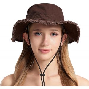 Chapeaux De Soleil Pour Femmes Et Hommes,Chapeau De Jardinage À Large Bord,Chapeau De Seau Pliable,En Coton Respirant,Upf 50+,Chapeaux De Pêche Randonnée Safari Et Extérieur.[Z73] - Neuf