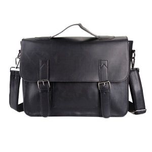 GUMST-Sac à Main en Cuir pour Homme,à Bandoulière,Sacoche,Nouvelle Bombe,Fourre-Tout - Black - Neuf