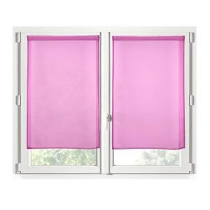Rideaux - Monna - Fuschia - 70 X 200 Cm - 100% Polyester - Voilage &Eacute;l&eacute;gant - Neuf