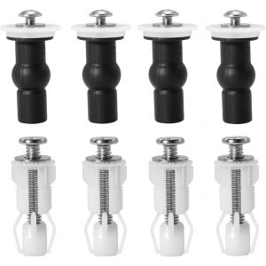 8 Pcs Abattant WC Fixations Charni&egrave;res Vis D'expansion pour Couvercle de Toilette Fixation Abattant WC Vis pour Lunette Toilette Ensemble, Pi&egrave;ces de Rechange pour Couvercle de Toilette - Neuf