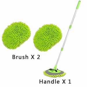 Brosse de nettoyage de voiture 2 en 1, balai absorbant en chenille télescopique - Neuf