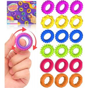 RVKAL-18 Pcs D'Activit&eacute; Sensorielle Fidget Toys Anti Stress,Textur&eacute;es Diff&eacute;rentes Couleurs,Planche &Agrave; Fidget Sensorielle Pour Enfants,Jouet En Silicone Pour Soulager Le Stress (2) - Neuf