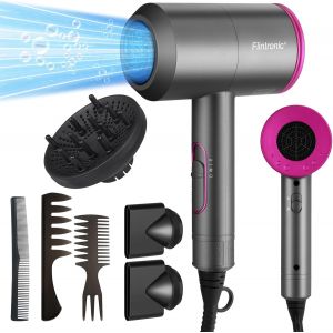 Professionnel Sèche-Cheveux Ionique, 2000w Sèche Cheveux, 3 Modes Réglables Avec 3 Diffuseur Magnétique Convient Pour La Réparation Des Cheveux, Les Voyages, Le Coiffage En Salon - Neuf