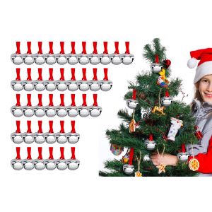 Lot De 20 Clochettes Argent&eacute;es &laquo; Believe &raquo; Pour D&eacute;corer Le Sapin De No&euml;l - Neuf