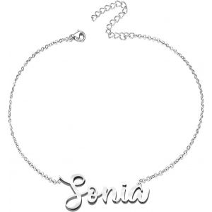 Eryi-Bracelet Pour Femme Avec Prénom En Acier Inoxydable - Pendentif Prénom Personnalisé Argenté Pour Femme - Cadeaux Personnalisés Pour Femme, Mère, Fille, Meilleure Amie - Neuf