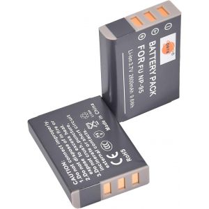 2X NP-95 de Remplacement Li-ION Batterie pour Fujifilm FinePix F30,F31fd,Real 3D W1,X100,X30,X100T,X100LE,X100S,X-S1,RICOH DB-90,GXR,GXR Mount A12,GXR P10 - Neuf