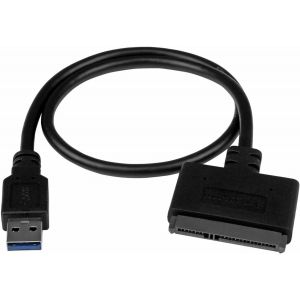 Adaptateur de Disque Dur USB 3.1 à 2,5"" SATA - USB 3.1 Gen 2 10Gbps avec Convertisseur de Stockage Externe HDD/SSD UASP (USB312SAT3CB) - Neuf