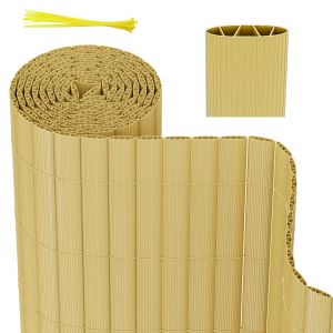 Canisse En Pvc Protection Anti Regard Pour Jardin Et Balcon Ultra R&eacute;sistant Pvc Bambou 140 X 600cm - Neuf