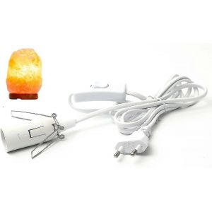 Cordon d'alimentation de lampe à sel avec interrupteur,prise E14 1,8 m câble blanc pour lampes de roche himalayenne - Neuf