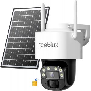 ChenQuanSarl-4G Lte Camera Surveillance Exterieur Sans Fil, 2K 3Mp Ptz Camera Solaire Avec Carte Sim Sans Wifi, Vision Nocturne, Détection Humaine Pir, Audio Bidirectionnel, Batterie 10400 Mah, Ip65 - Neuf