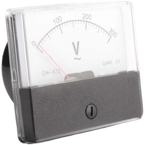 Rectangle AC 0-300V Jauge Panneau De Tension Analogique Voltmètre DH670 - Neuf