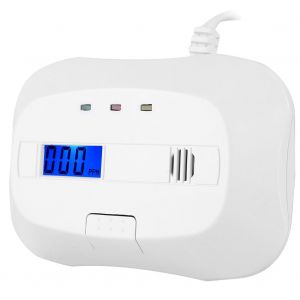 Detecteur de fuite de gaz combustible independant avec ecran LCD et capteur d'alarme sonore et lumineux (prise UE) - Neuf